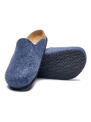 Comfortfusse Wollen pantoffels donkerblauw