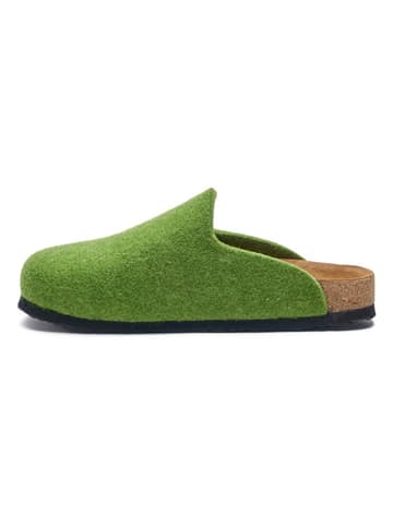 Comfortfusse Wollen pantoffels groen