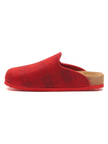 Comfortfusse Wollen pantoffels "Favor" rood