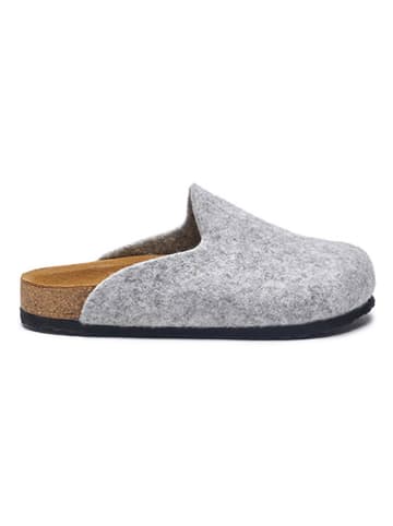 Comfortfusse Woll-Hausschuhe in Grau