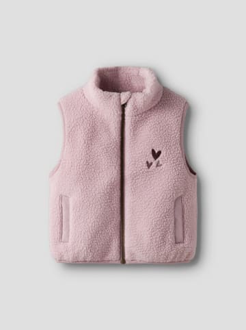 name it Teddy fleece bodywarmer "Mall" lichtroze