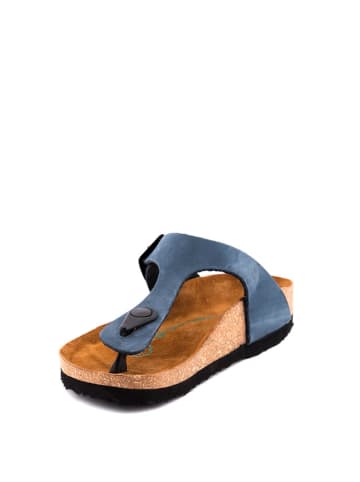 Comfortfusse Skórzane japonki w kolorze granatowym