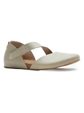 Comfortfusse Leren ballerina's beige