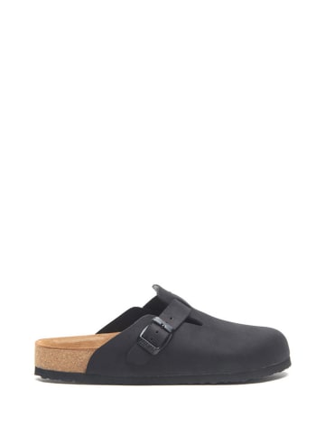 Comfortfusse Leren clogs zwart