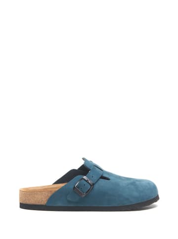 Comfortfusse Skórzane chodaki w kolorze granatowym