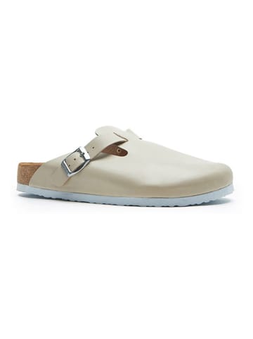 Comfortfusse Leder-Clogs in Beige