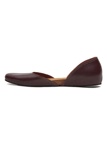 Comfortfusse Leren ballerina's bordeaux