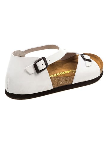 Comfortfusse Skórzane sandały w kolorze białym