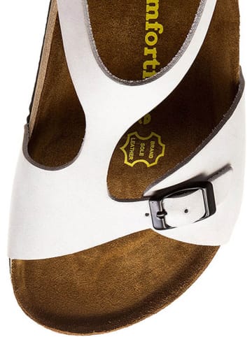 Comfortfusse Skórzane sandały w kolorze białym