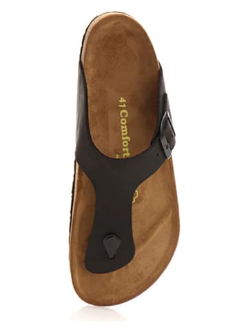 Comfortfusse Skórzane japonki w kolorze czarnym