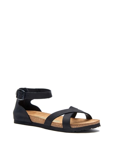 Comfortfusse Leren sandalen zwart