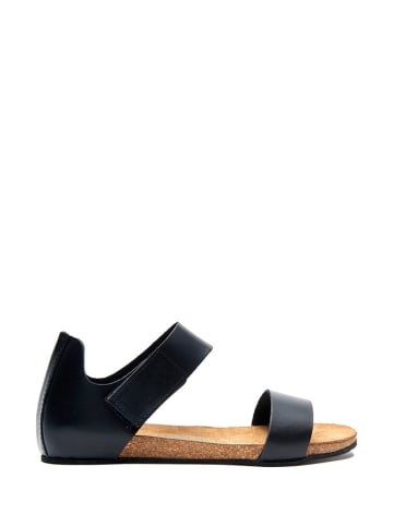 Comfortfusse Leder-Sandalen in Schwarz