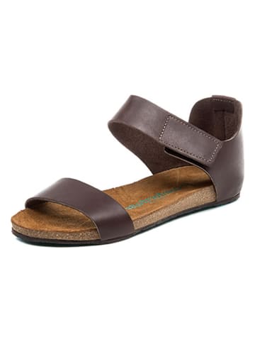 Comfortfusse Leder-Sandalen in Braun