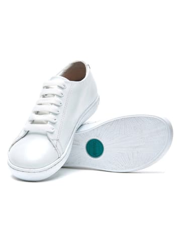 Comfortfusse Leder-Sneakers in Weiß