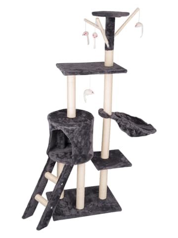 Edco Kattenkrabpaal grijs/crème - (B)50 x (H)140 x (D)35 cm