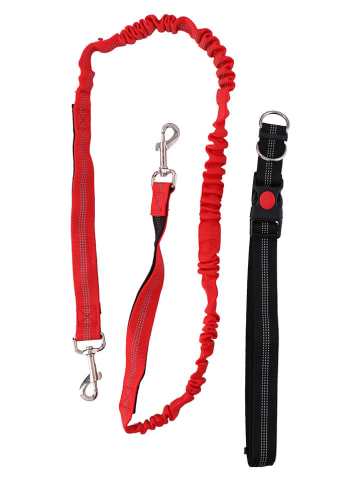 Edco Smycz w kolorze czerwonym do biegania dla psa - dł. 160-190 cm