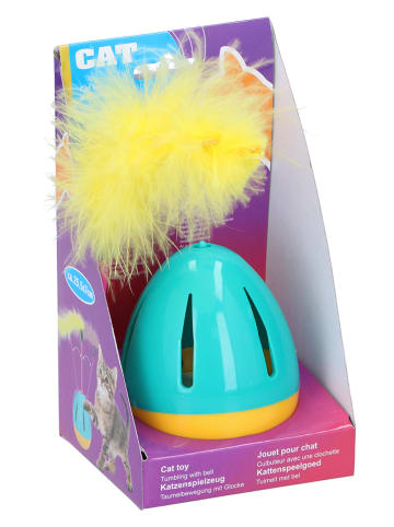 Edco Zabawka w kolorze turkusowo-żółtym dla kota - wys. 25,5 x Ø 7 cm