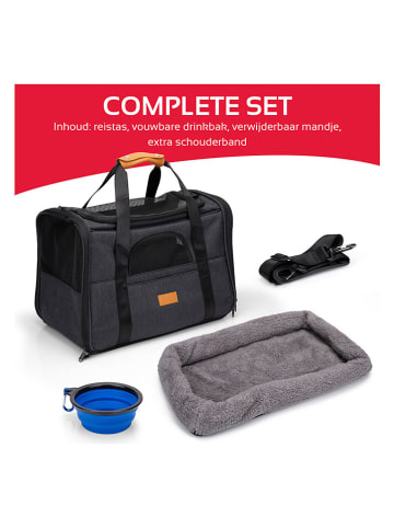 Edco 4-częściowy zestaw w kolorze antracytowo-niebieskim - szer. 44 cm