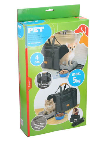 Edco 4-częściowy zestaw w kolorze antracytowo-niebieskim - szer. 44 cm