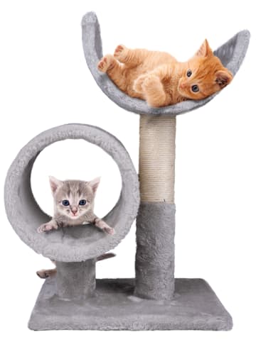 Edco Kattenkrabpaal grijs/crème - (B)33 x (H)50 x (D)29 cm