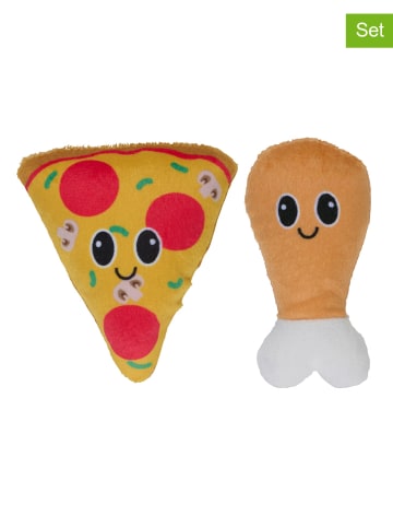 Edco 4-delige set: kattenspeelgoed rood/geel