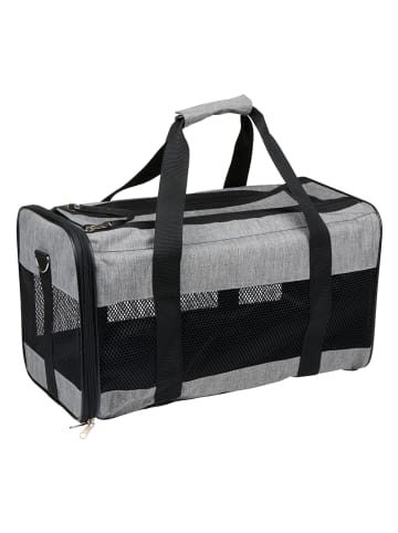 Edco Dierentransporttas grijs/zwart - (B)45 x (H)27 x (D)25 cm