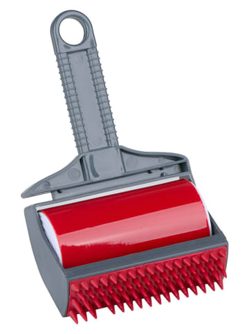 Edco Waschbarer Fusselroller in Rot/ Grau
