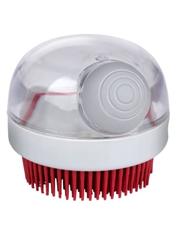 Edco Huisdiermassageborstel wit/rood