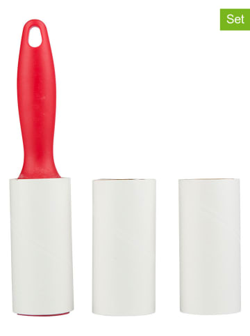 Edco 4-częściowy zestaw w kolorze czerwonym do usuwania sierści