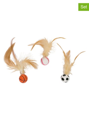 Edco 9-delige set: kattenspeelgoed meerkleurig - Ø 4,5 cm