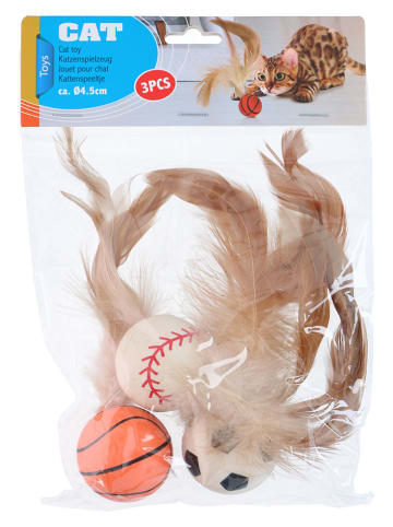 Edco 9-delige set: kattenspeelgoed meerkleurig - Ø 4,5 cm