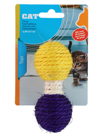 Edco Grzechotka w kolorze niebiesko-żółtym dla kota - dł. 11 cm