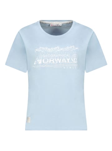 Geographical Norway Koszulka w kolorze błękitnym