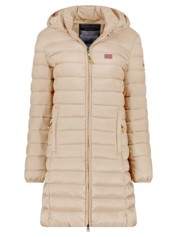 Geographical Norway Doorgestikte mantel "Atikolor" beige