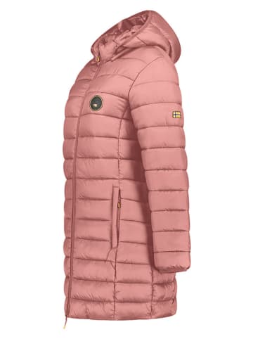 Geographical Norway Płaszcz pikowany "Atikamap" w kolorze szaroróżowym