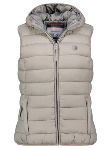 Geographical Norway Kamizelka pikowana "Vatikotal" w kolorze jasnoszarym