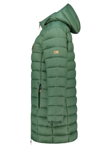 Geographical Norway Płaszcz pikowany "Atikamap" w kolorze zielonym