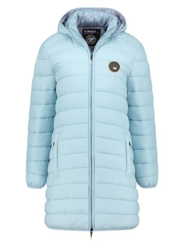 Geographical Norway Płaszcz pikowany "Atikamap" w kolorze błękitnym