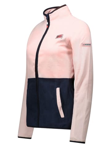 Geographical Norway Fleece vest "Touki" rosé/donkerblauw