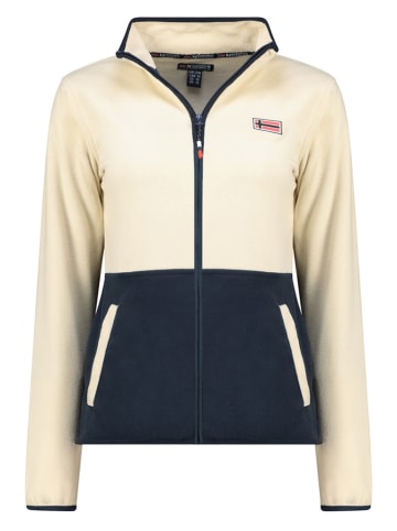 Geographical Norway Fleece vest "Touki" crème/donkerblauw