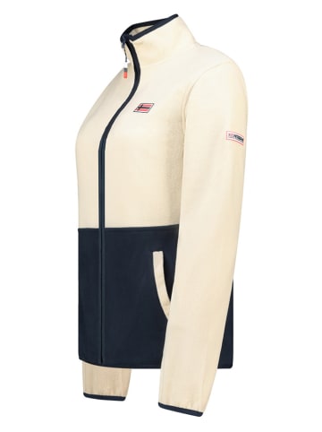 Geographical Norway Kurtka polarowa "Touki" w kolorze kremowo-granatowym