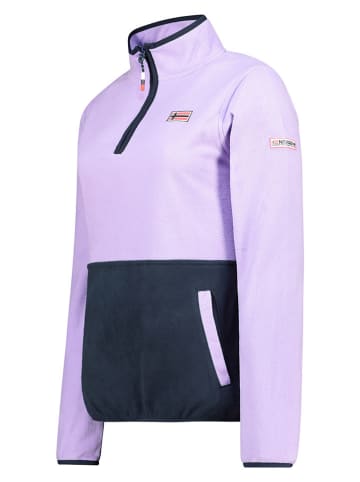 Geographical Norway Fleecepullover "Touki" in Flieder/ Dunkelblau