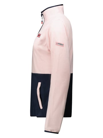 Geographical Norway Bluza polarowa "Touki" w kolorze jasnoróżowo-granatowym