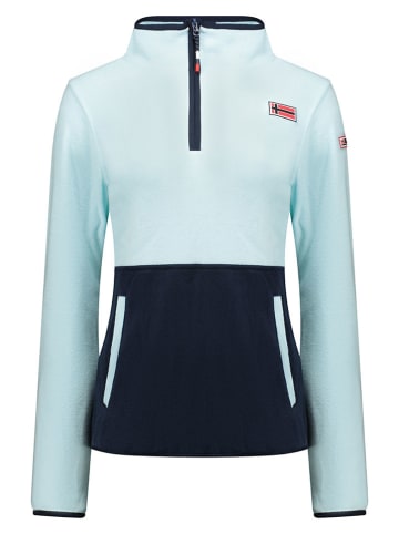 Geographical Norway Fleecepullover "Touki" in Hellblau/ Dunkelblau