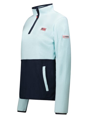 Geographical Norway Fleecepullover "Touki" in Hellblau/ Dunkelblau