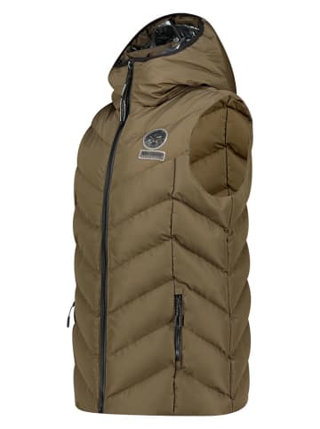 Geographical Norway Kamizelka pikowana "Valor" w kolorze khaki