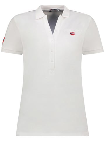 Geographical Norway Koszulka polo "Kelly" w kolorze białym