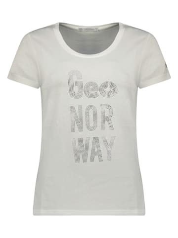 Geographical Norway Koszulka "Jutifa" w kolorze białym