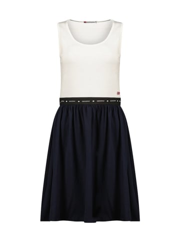 Geographical Norway Sukienka "Jodia" w kolorze biało-granatowym