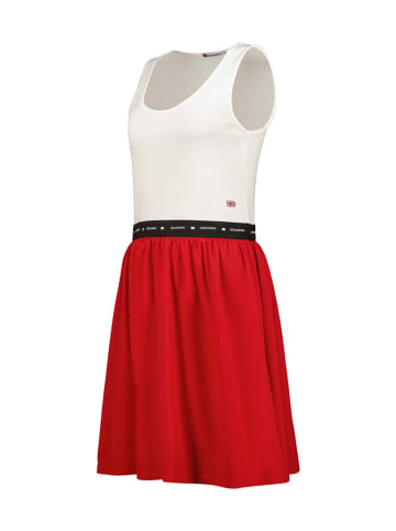 Geographical Norway Kleid "Jodia" in Weiß/ Rot